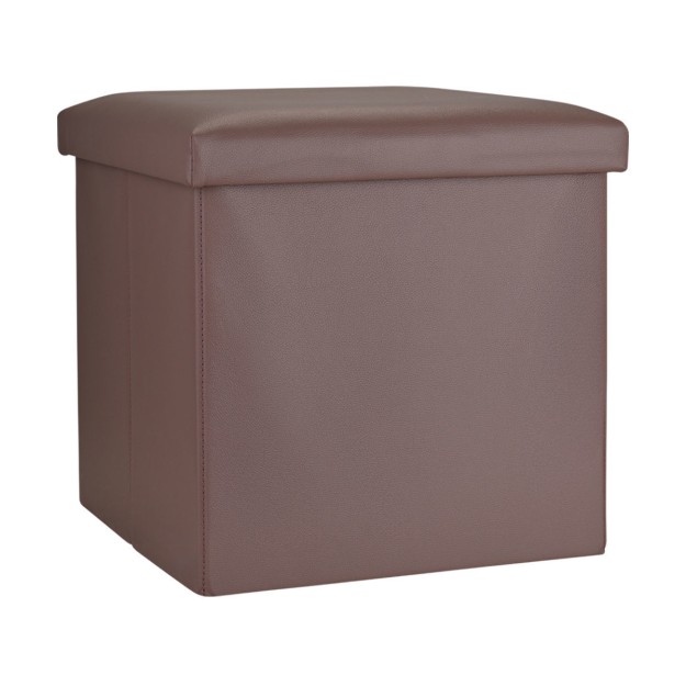 Estia ESTIA ΣΚΑΜΠΟ CUBE LEATHER ΜΕ ΑΠΟΘΗΚΕΥΤΙΚΟ ΧΩΡΟ ΚΑΦΕ