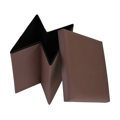 Estia ESTIA ΣΚΑΜΠΟ CUBE LEATHER ΜΕ ΑΠΟΘΗΚΕΥΤΙΚΟ ΧΩΡΟ ΚΑΦΕ