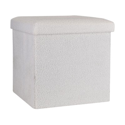Estia ESTIA ΣΚΑΜΠΟ CUBE TEDDY ΜΕ ΑΠΟΘΗΚΕΥΤΙΚΟ ΧΩΡΟ 38Χ38cm ΛΕΥΚΟ