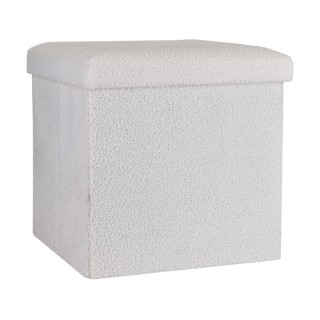 Estia ESTIA ΣΚΑΜΠΟ CUBE TEDDY ΜΕ ΑΠΟΘΗΚΕΥΤΙΚΟ ΧΩΡΟ 38Χ38cm ΛΕΥΚΟ