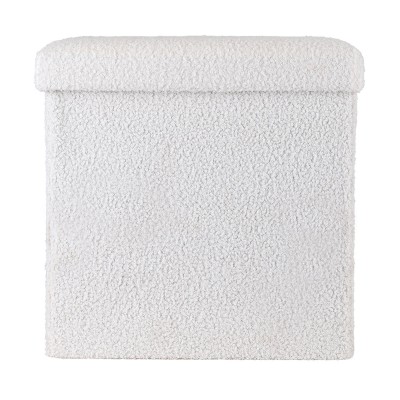 Estia ESTIA ΣΚΑΜΠΟ CUBE TEDDY ΜΕ ΑΠΟΘΗΚΕΥΤΙΚΟ ΧΩΡΟ 38Χ38cm ΛΕΥΚΟ