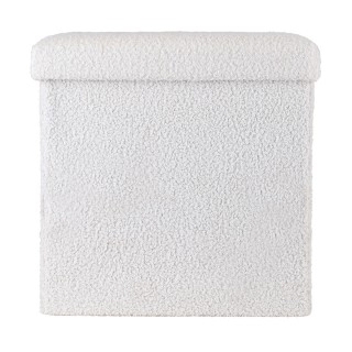 Estia ESTIA ΣΚΑΜΠΟ CUBE TEDDY ΜΕ ΑΠΟΘΗΚΕΥΤΙΚΟ ΧΩΡΟ 38Χ38cm ΛΕΥΚΟ