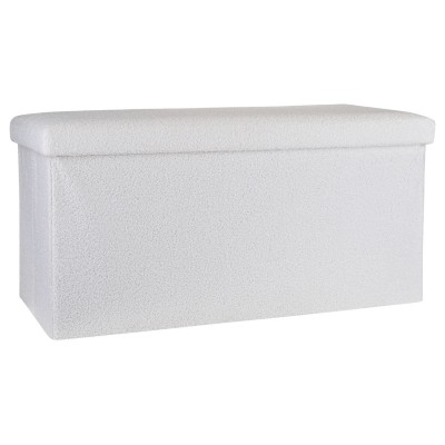 Estia ESTIA ΣΚΑΜΠΟ CUBE TEDDY ΜΕ ΑΠΟΘΗΚΕΥΤΙΚΟ ΧΩΡΟ 76Χ38cm ΛΕΥΚΟ