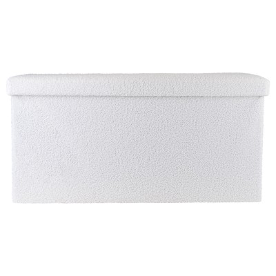 Estia ESTIA ΣΚΑΜΠΟ CUBE TEDDY ΜΕ ΑΠΟΘΗΚΕΥΤΙΚΟ ΧΩΡΟ 76Χ38cm ΛΕΥΚΟ