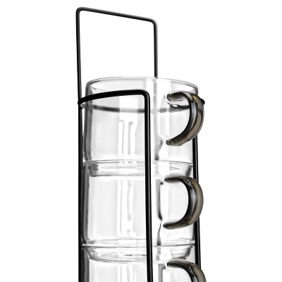 Estia ESTIA ΚΟΥΠΕΣ ΓΥΑΛΙΝΕΣ ΜΕ ΜΕΤΑΛΛΙΚΗ ΒΑΣΗ ΣΕΤ 4x210ml