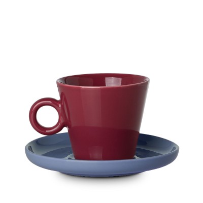 Estia ESTIA ΦΛYΤΖΑΝΙ CAPPUCCINO CREAM NEW BONE 200ml ΚΟΚΚΙΝΟ ΜΕ ΜΠΛΕ ΠΙΑΤΑΚΙ