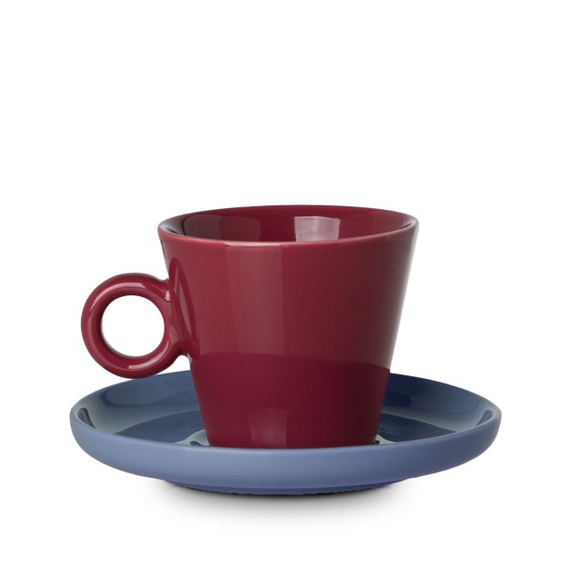 Estia ESTIA ΦΛYΤΖΑΝΙ CAPPUCCINO CREAM NEW BONE 200ml ΚΟΚΚΙΝΟ ΜΕ ΜΠΛΕ ΠΙΑΤΑΚΙ