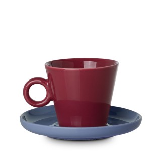 Estia ESTIA ΦΛYΤΖΑΝΙ CAPPUCCINO CREAM NEW BONE 200ml ΚΟΚΚΙΝΟ ΜΕ ΜΠΛΕ ΠΙΑΤΑΚΙ