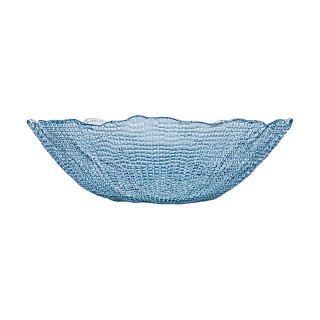 Estia ESTIA ΣΑΛΑΤΙΕΡΑ ROCHE ΓΥΑΛΙΝΗ 27.5x8cm ΜΠΛΕ