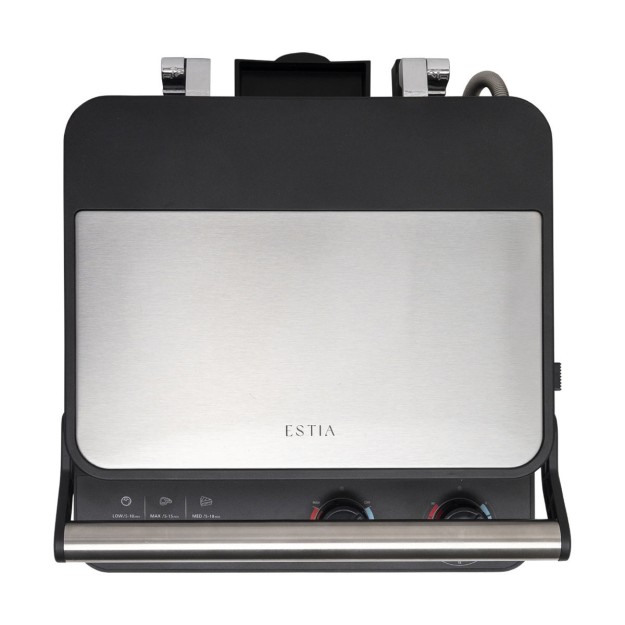 Estia ESTIA ΣΑΝΤΟΥΙΤΣΙΕΡΑ ΓΚΡΙΛΙΕΡΑ INOXSENSE 4 ΘΕΣΕΩΝ 2000W ΜΕ ΑΠΟΣΠΩΜΕΝΕΣ ΑΝΤΙΚΟΛΛΗΤΙΚΕΣ ΠΛΑΚΕΣ