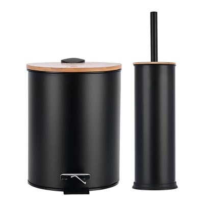 Estia ESTIA ΣΕΤ ΠΙΓΚΑΛ & ΧΑΡΤΟΔΟΧΕΙΟ BAMBOO ESSENTIALS ΜΑΥΡΟ