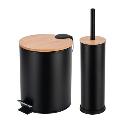 Estia ESTIA ΣΕΤ ΠΙΓΚΑΛ & ΧΑΡΤΟΔΟΧΕΙΟ BAMBOO ESSENTIALS ΜΑΥΡΟ