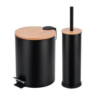 Estia ESTIA ΣΕΤ ΠΙΓΚΑΛ & ΧΑΡΤΟΔΟΧΕΙΟ BAMBOO ESSENTIALS ΜΑΥΡΟ