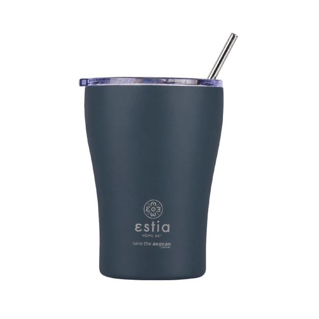 Estia ESTIA ΘΕΡΜΟΣ COFFEE MUG SAVE THE AEGEAN 350ml INDIGO
