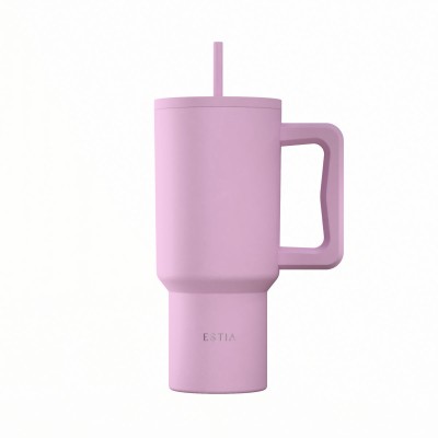 Estia ESTIA ΘΕΡΜΟΣ STRAW TUMBLER XL SAVE THE AEGEAN 900ml LAVENDER