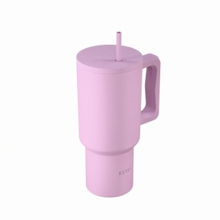 Estia ESTIA ΘΕΡΜΟΣ STRAW TUMBLER XL SAVE THE AEGEAN 900ml LAVENDER