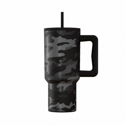 Estia ESTIA ΘΕΡΜΟΣ STRAW TUMBLER XL SAVE THE AEGEAN 900ml DARK CAMO