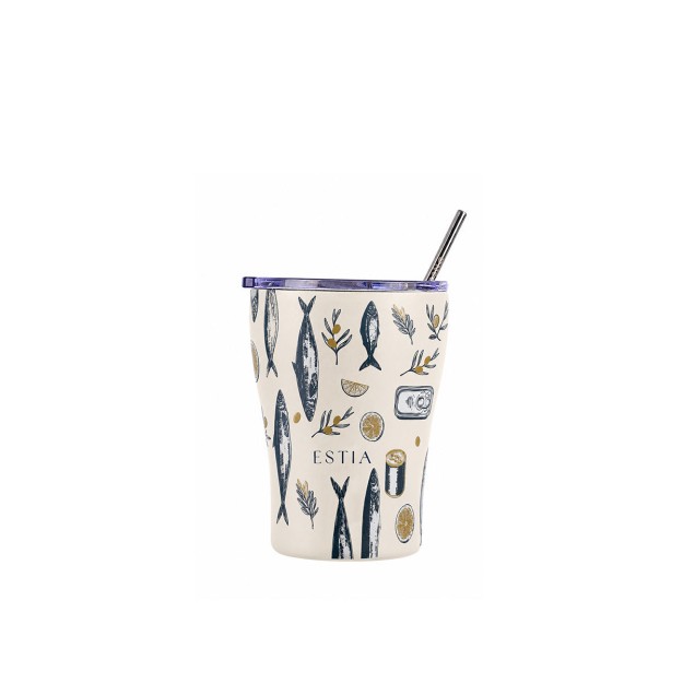 Estia ESTIA ΘΕΡΜΟΣ COFFEE MUG SAVE THE AEGEAN 350ml SALT LIFE