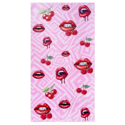 Estia ESTIA ΠΕΤΣΕΤΑ ΘΑΛΑΣΣΗΣ MICROFIBER ΜΕ ΤΣΑΝΤΑΚΙ CHERRY ROSE