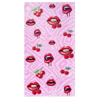 Estia ESTIA ΠΕΤΣΕΤΑ ΘΑΛΑΣΣΗΣ MICROFIBER ΜΕ ΤΣΑΝΤΑΚΙ CHERRY ROSE