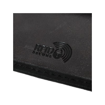 Lavor Δερμάτινο Ανδρικό Πορτοφόλι Καρτών με RFID Μαύρο