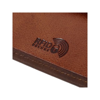 Lavor Δερμάτινο Ανδρικό Πορτοφόλι Καρτών με RFID Καφέ