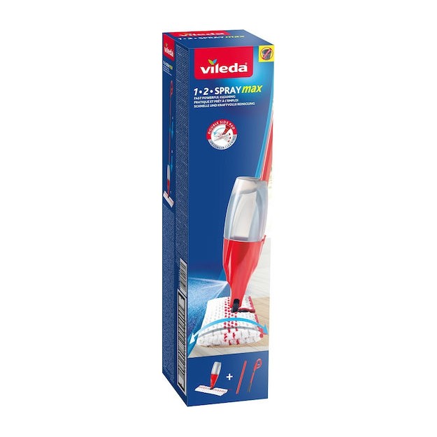 Vileda SprayMax 1-2 Σφουγγαρίστρα-Παρκετέζα με Σπρέι Ψεκασμού και Μικροίνες