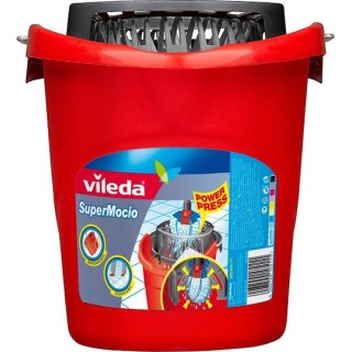 Vileda Κουβάς με Στίφτη Πλαστικός SuperMocio Χωρητικότητας 10lt Κόκκινος