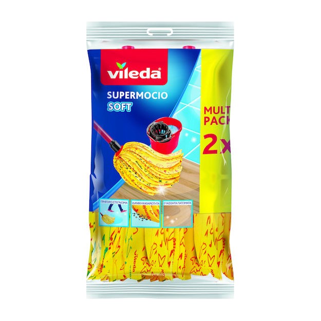 Vileda Supermocio Soft Σφουγγαρίστρα 2τμχ