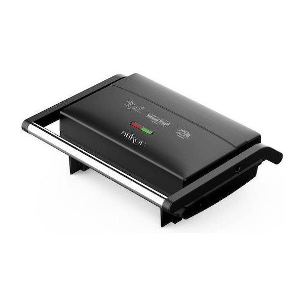 Τοστιέρα Γκριλιέρα 1300W Μαύρη Ankor