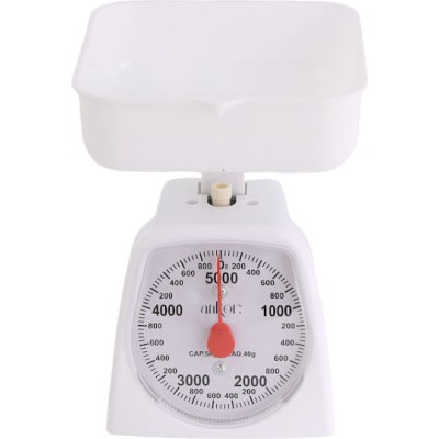 Αναλογική Ζυγαριά Κουζίνας με Κάδο έως 5kg Λευκή Ankor