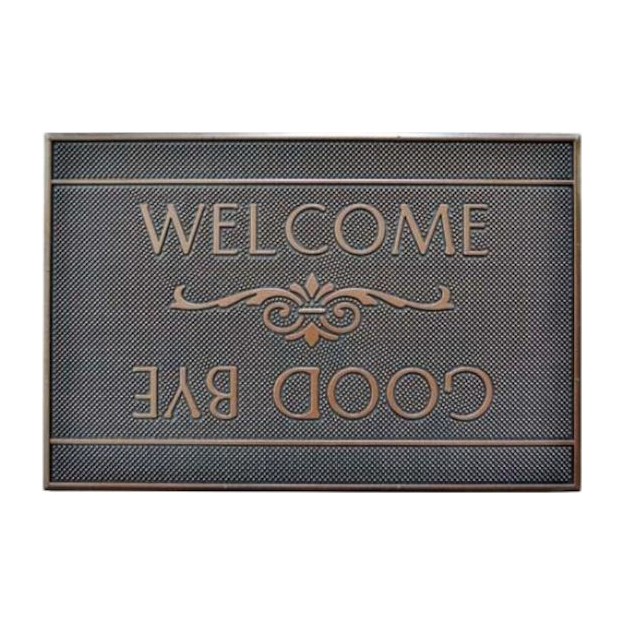 Πατάκι Εισόδου από Καουτσούκ Welcome - Goodbye Καφέ-Χάλκινο 60x40εκ.Ankor