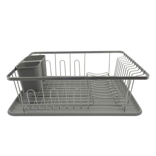 ΠΙΑΤΟΘΗΚΗ ΑΣΗΜΙ ΓΚΡΙ 43x32x14,5εκ.ANKOR