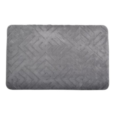 ΠΑΤΑΚΙ ΜΠΑΝΙΟΥ MEMORY FOAM ΣΕ ΓΚΡΙ ΧΡΩΜΑ ΜΕ PVC ΠΛΑΤΗ 50x80εκ.ANKOR