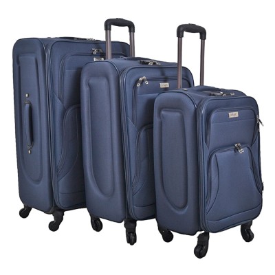 ΣΕΤ 3 ΒΑΛΙΤΣΕΣ ANKOR ΥΦΑΣΜΑΤΙΝΕΣ 37x24x50εκ. 42x28x60εκ. ΚΑΙ 46x32x70εκ. ΜΕ 4 ΡΟΔΕΣ ΜΠΛΕ