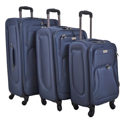 ΣΕΤ 3 ΒΑΛΙΤΣΕΣ ANKOR ΥΦΑΣΜΑΤΙΝΕΣ 37x24x50εκ. 42x28x60εκ. ΚΑΙ 46x32x70εκ. ΜΕ 4 ΡΟΔΕΣ ΜΠΛΕ