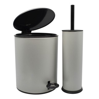 ΚΑΛΑΘΙ ΜΠΑΝΙΟΥ 5lt INOX ΓΚΡΙ SOFT CLOSE ANKOR