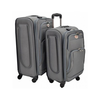 ΣΕΤ 2 ΒΑΛΙΤΣΕΣ ANKOR ΥΦΑΣΜΑΤΙΝΕΣ 37x24x50εκ. ΚΑΙ 42x28x60εκ. ΜΕ 4 ΡΟΔΕΣ ΓΚΡΙ