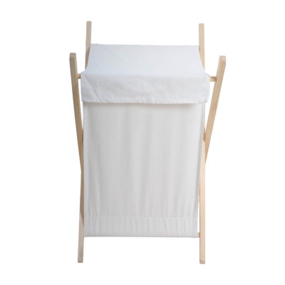 ΚΑΛΑΘΙ ΑΠΛΥΤΩΝ ΞΥΛΙΝΟ ΜΕ ΛΕΥΚΟ ΣΑΚΟ 55lt 42x42x70εκ. ANKOR