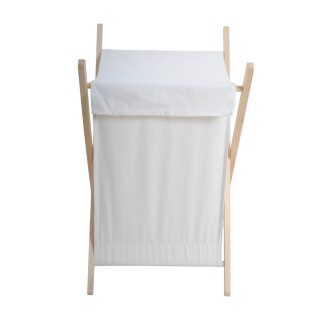 ΚΑΛΑΘΙ ΑΠΛΥΤΩΝ ΞΥΛΙΝΟ ΜΕ ΛΕΥΚΟ ΣΑΚΟ 55lt 42x42x70εκ. ANKOR