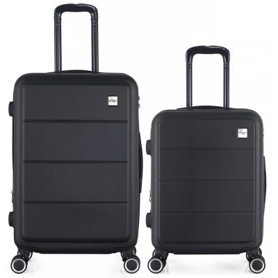 ΣΕΤ 2 ΒΑΛΙΤΣΕΣ ANKOR ABS 37x27x55εκ. ΚΑΙ 41x31x65εκ. ΜΕ ΕΠΕΚΤΑΣΗ ΚΑΙ 4 ΡΟΔΕΣ ΜΑΥΡΟ
