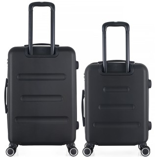 ΣΕΤ 2 ΒΑΛΙΤΣΕΣ ANKOR ABS 37x27x55εκ. ΚΑΙ 41x31x65εκ. ΜΕ ΕΠΕΚΤΑΣΗ ΚΑΙ 4 ΡΟΔΕΣ ΜΑΥΡΟ