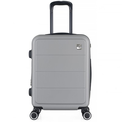ΒΑΛΙΤΣΑ ΚΑΜΠΙΝΑΣ ANKOR ABS 37x27x55εκ. ΜΕ ΕΠΕΚΤΑΣΗ ΚΑΙ 4 ΡΟΔΕΣ ΓΚΡΙ ΑΣΗΜΙ