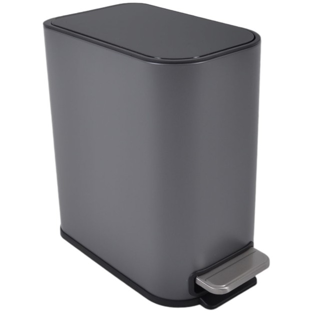 ΚΑΛΑΘΙ ΜΠΑΝΙΟΥ BELLO 5lt SOFT CLOSE SLIM  ΜΕΤΑΛΛΙΚΟ ΓΚΡΙ ΜΑΤ ANKOR