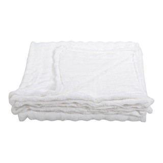 ΚΟΥΒΕΡΤΑ FLEECE ΜΕ ΒΕΛΟΥΔΙΝΗ ΥΦΗ ΣΕ ΑΣΠΡΟ ΧΡΩΜΑ 150x200εκ. ANKOR
