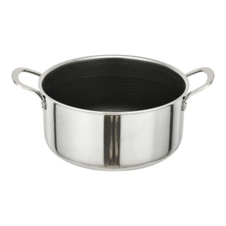 ΚΑΤΣΑΡΟΛΑ ΑΝΟΞΕΙΔΩΤΗ ΜΕ ΓΥΑΛΙΝΟ ΚΑΠΑΚΙ Dmond TRI-PLY 24εκ. ΑΝΤΙΚΟΛΛΗΤΙΚΗ ANKOR