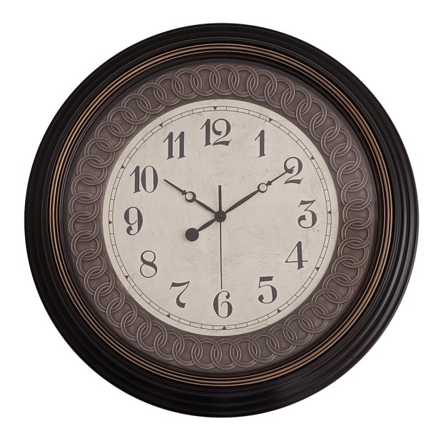 ΡΟΛΟΙ ΤΟΙΧΟΥ ΠΛΑΣΤΙΚΟ ΣΕ ΜΑΥΡΟ VINTAGE ΧΡΩΜΑ 55,8x55,8x5,2εκ.ANKOR