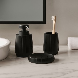 ΣΑΠΟΥΝΟΘΗΚΗ ΠΟΛΥΕΣΤΕΡΙΚΗ ΜΑΥΡΗ ΜΕ ΡΙΓΕΣ 12,9x9,1x2,3εκ.ANKOR
