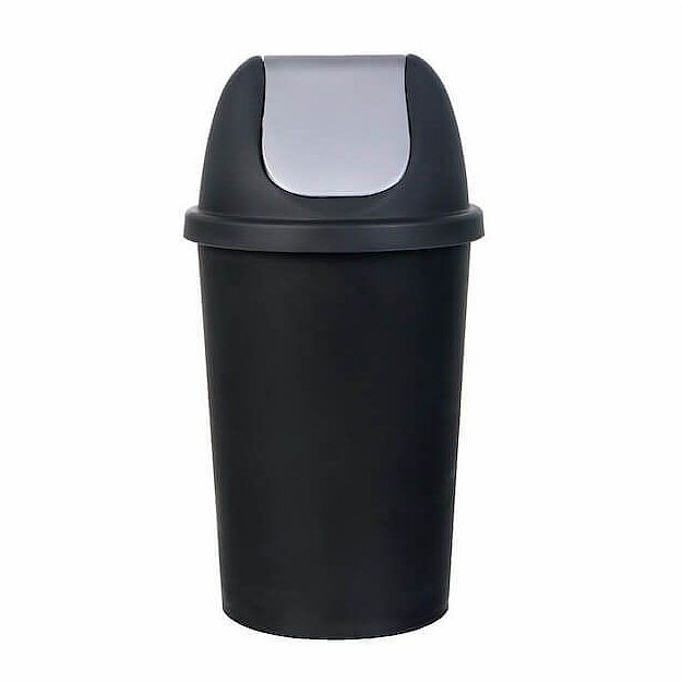 ΚΑΔΟΣ ΑΠΟΡΡΙΜΑΤΩΝ 50LT ΜΑΥΡΟΣ HOMEPLAST Φ36xΥ73