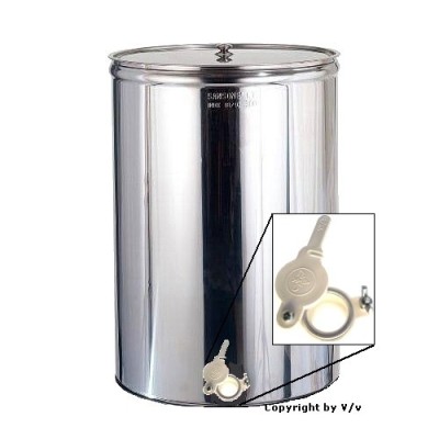 ΔΟΧΕΙΟ ΜΕΛΙΟΥ INOX SANSONE 150 LT/210 KG + ΚΑΝΟΥΛΑ ΠΛΑΣΤΙΚΗ